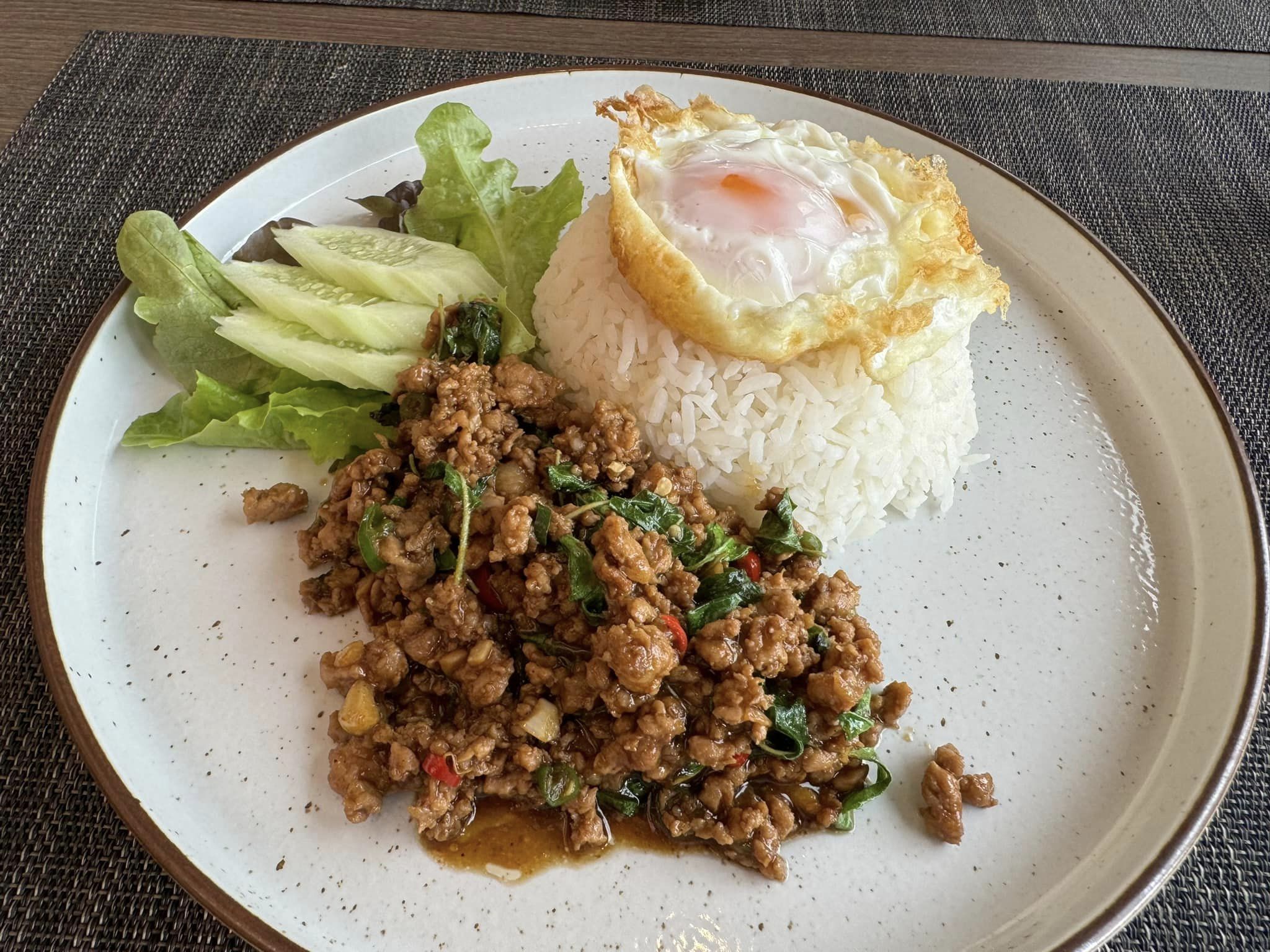 Chi Chiao Restaurant Thai Basil Minced Pork Rice